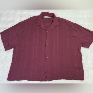 Abercrombie Summer Linen Blend Camp Shirt XXL